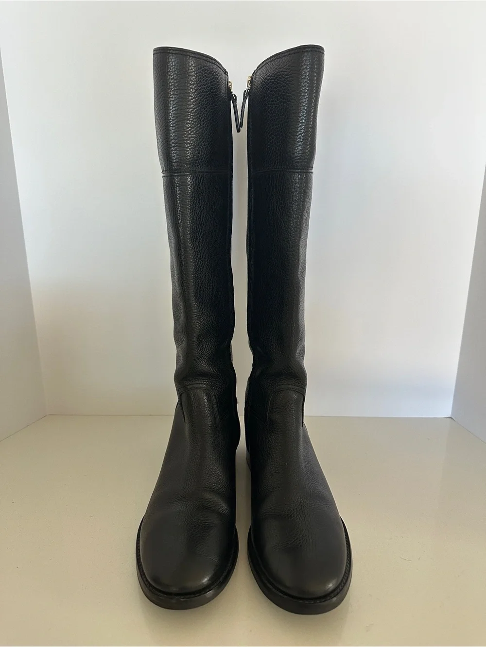 Tory Burch Jolie Leather Riding Boots Size 9.5 Black